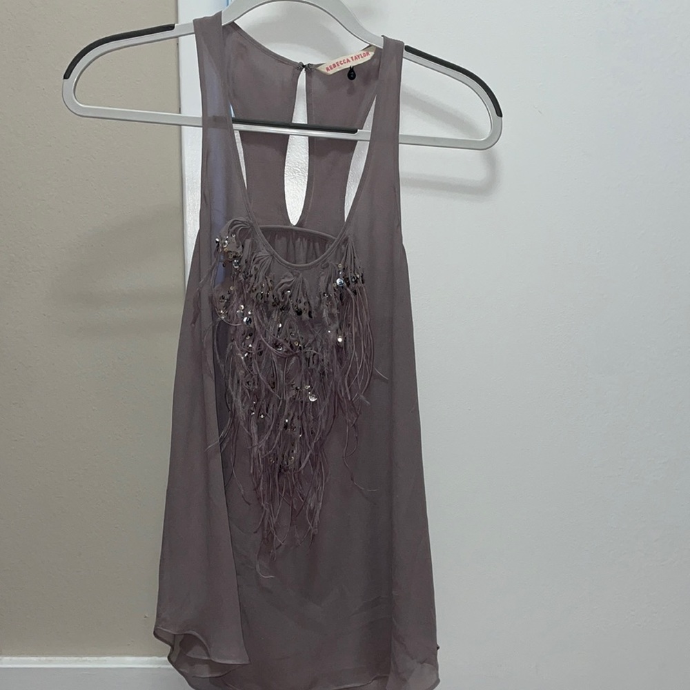 Purple Rebecca Taylor Sleeveless Blouse Sz 2